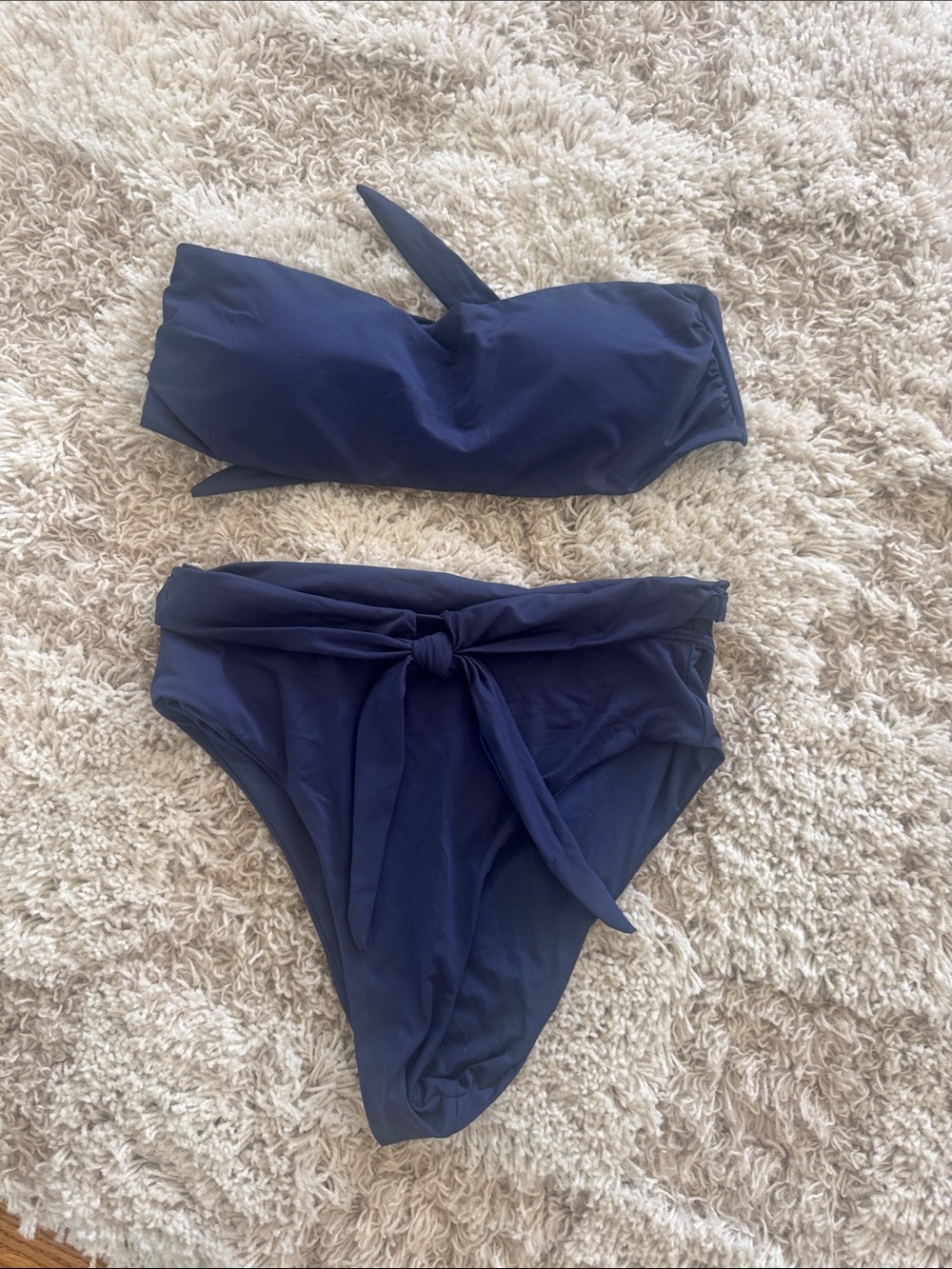Baltic Born Navy Blue Bandeau Bikini Set